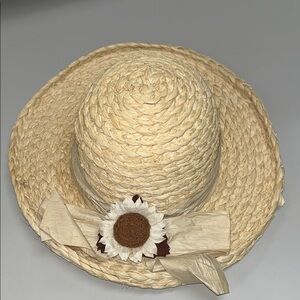 Betmar Cream Straw Hat with Floral Detail